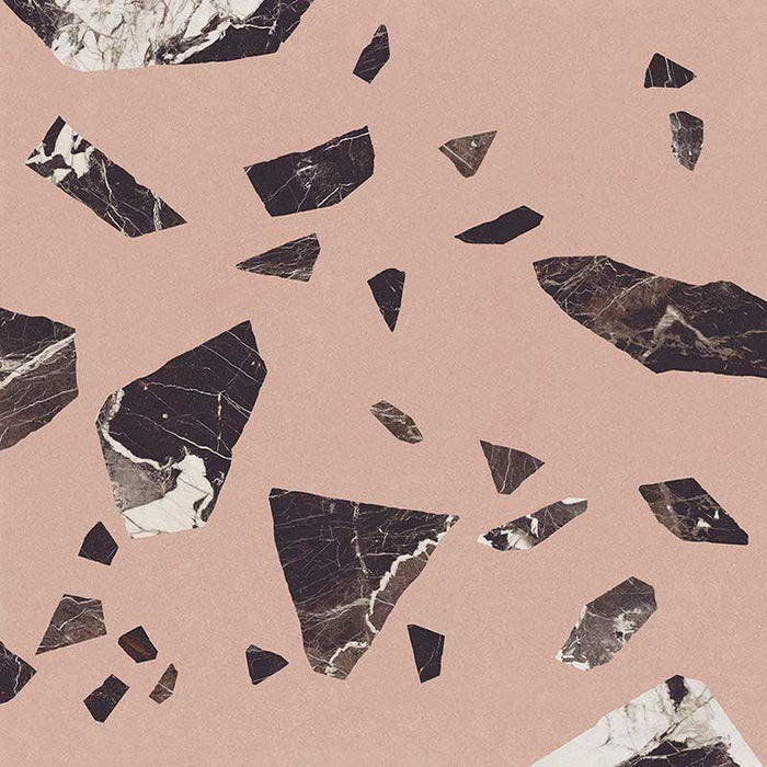 GESCHNITTENE FLIESENPROBE Melodie Rock Terrazzo Pink 60 × 60 cm
