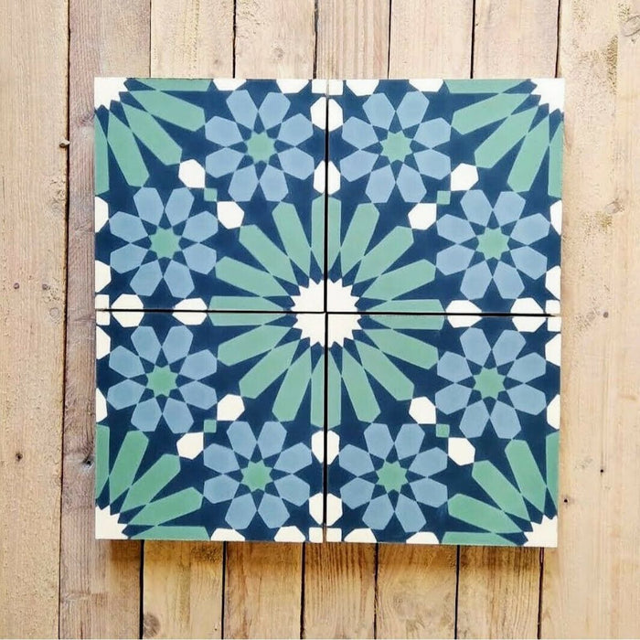 GANZE FLIESENPROBE Fez Frühling Marokkanische Fliese 20cm x 20cm