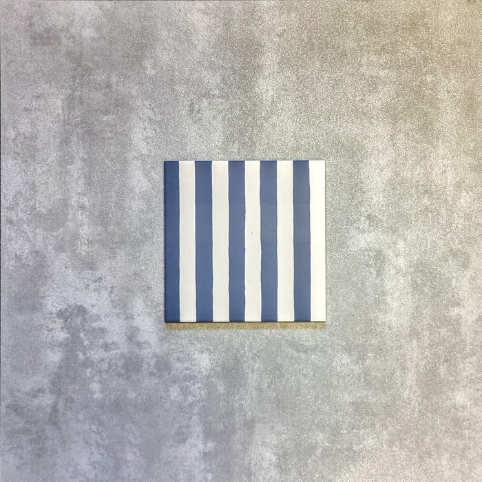 HELE TEGELSTAL Gestreept Blauw 20cm x 20cm