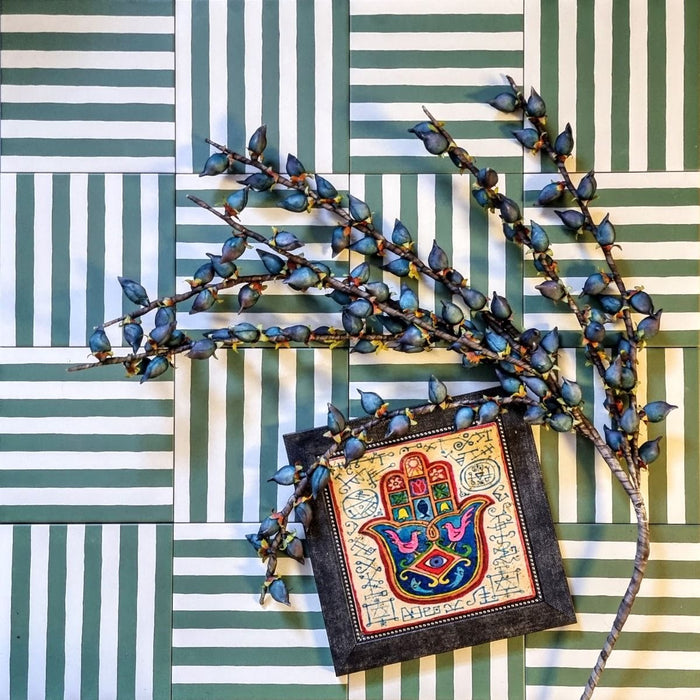 Gestreift Grün 20cm x 20cm