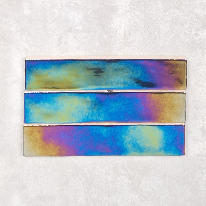 Vincia Hologramm-Wandfliese Schwarz 5 cm x 25 cm