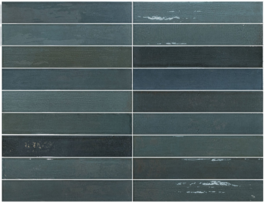 Lisbon Blau | Porzellan | Wandfliese | 5cm x 30cm