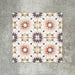 Kuba Manzanillo Feinsteinzeugfliesen im marokkanischen Stil im Format 20 × 20 cm, angeordnet in einem sich wiederholenden geometrischen Sternmuster in sanften Creme-, Senf-, Petrol- und Burgundertönen. Auf neutralem Hintergrund dargestellt, um die präzisen Details und den dekorativen Zementfliesen-Look zu zeigen.