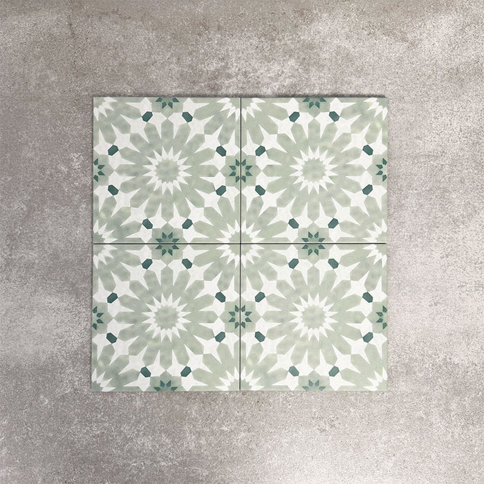 Fez Jadegrün | Marokkanischer Stil | 20 cm x 20 cm