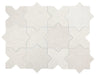 Produktabbildung der Dohar Avorio Rocks Star & Cross Wand- und Bodenfliesen mit dekorativem geometrischem Design in sanften Elfenbein- und von Naturstein inspirierten Farbtönen. Die Aufnahme zeigt das charakteristische ineinandergreifende Muster sowie die dezente Oberflächenstruktur der Kollektion.