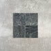 Fayrouz Verde tumbled natural marble tiles in a 15.2cm x 15.2cm format, showcasing rich deep green tones, striking white veining and authentic stone variation with a beautifully aged tumbled finish.