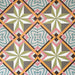 Kuba Stern Feinsteinzeugfliesen im marokkanischen Stil im Format 20 × 20 cm, angeordnet in einem sich wiederholenden geometrischen Sternmuster in sanften Grün-, Blau-, Rosa- und Senftönen. Die Draufsicht betont die klare Symmetrie, präzisen Linien und den dekorativen Zementfliesen-Look.