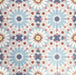 Fez Fiera Moroccan style porcelain tiles with a repeating geometric star pattern in soft blue, terracotta, grey and cream