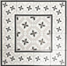 Gruppenanordnung mit Canterbury Stern Fliesen im viktorianischen Stil im Format 20 × 20 cm, arrangiert zu einer dekorativen Fläche mit Bordürendetails. Präsentiert wird das klassische Sternmotiv in Schwarz-, Grau- und Weißtönen.