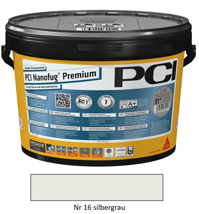 PCI Fugenmasse Nanofug Premium Silbergrau Nr.16 5kg