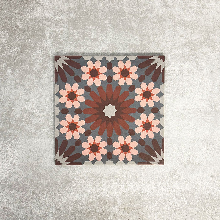 Fez Rosso Azulejo Marroquino 20cm x 20cm