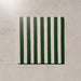 Produktabbildung der Skinny Pinstripes Green Feinsteinzeugfliese im Format 20 × 20 cm im Moroccan Style mit markantem grün-weißem Streifendesign, das ein modernes lineares Muster schafft und Wänden sowie Böden Farbe, Dynamik und visuelles Interesse verleiht.