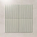 Skinny Pinstripes Jade Green Feinsteinzeugfliese im Format 20 × 20 cm im Moroccan Style mit sanftem jadegrün-weißem Streifendesign, das ein elegantes lineares Muster schafft und Wänden sowie Böden dezente Farbe, Dynamik und visuelles Interesse verleiht.