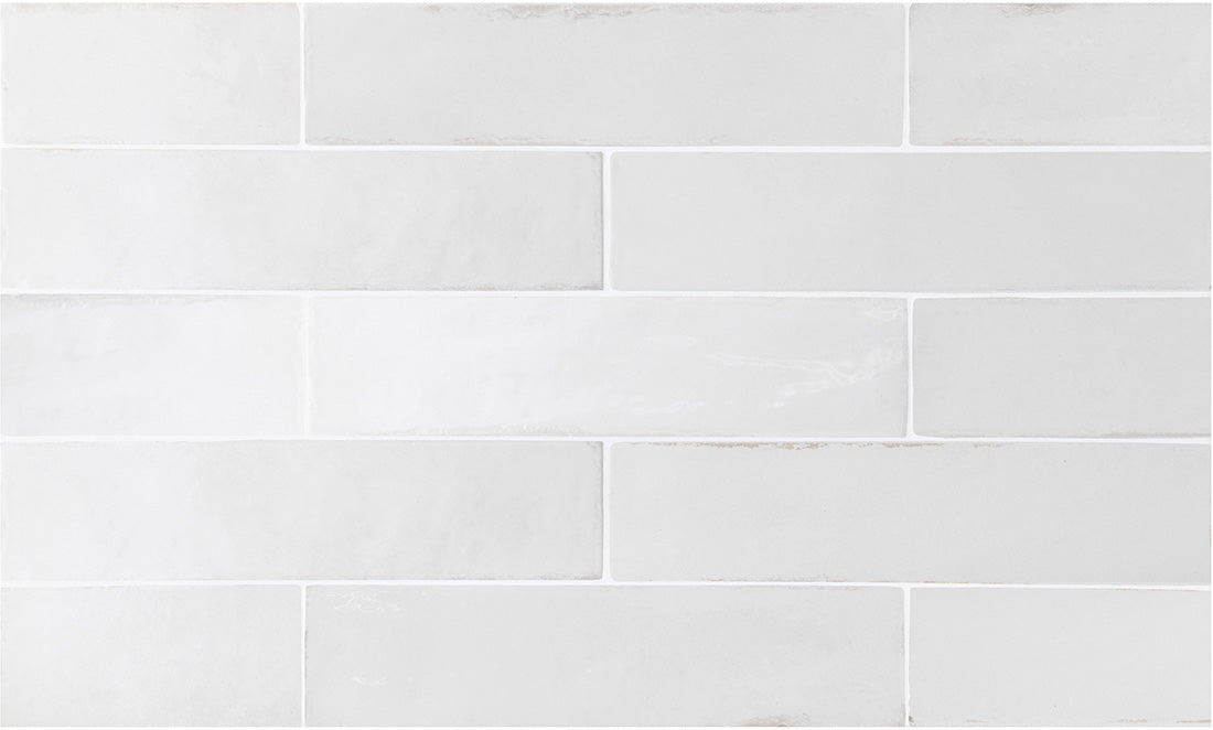 GANZE FLIESENPROBE Nomadin Brick weiß Industriestil Wandfliese 6 cm x 24,6 cm