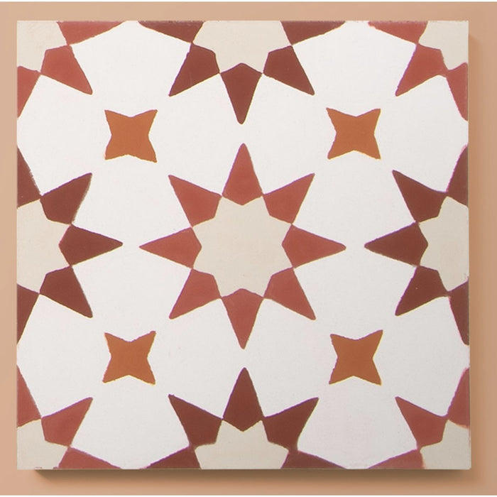 HELE FLISPRØVE Agadir Terrakotta Marokkansk flis 20cm x 20cm