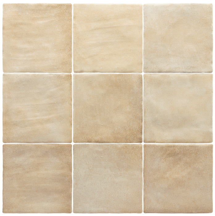 GANZE FLIESENPROBE Zellige Sandbeige MATT Quadrat Marokkanisch | 10cm x 10cm