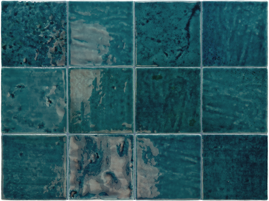 MUESTRA DE AZULEJO COMPLETA Bora Bora Cuadrado Amun Azul | 10cm x 10cm