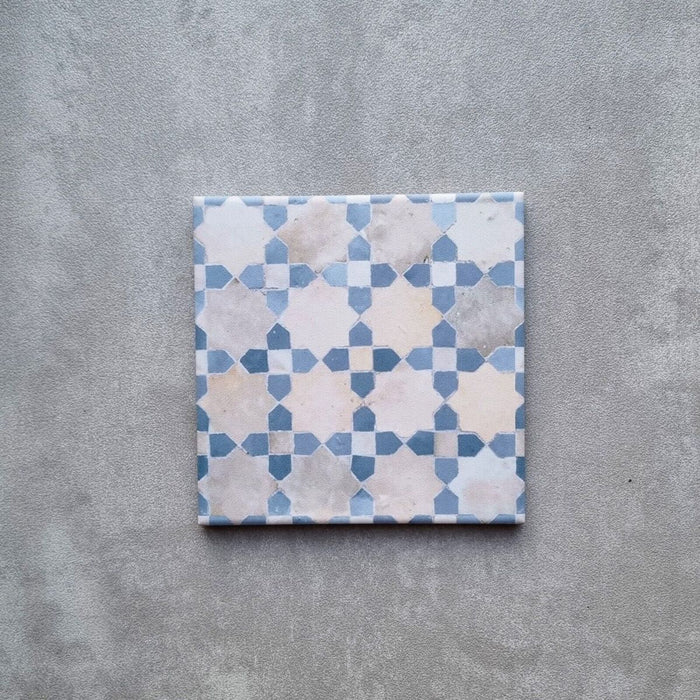 ÉCHANTILLON COMPLET DE CARRELAGE Berber Mequinez MINI Bleu 15cm x 15cm
