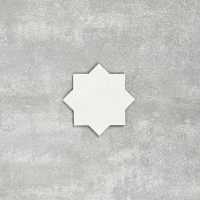 Dohar Weißer Stern & Kreuz I Wand- und Bodenfliese