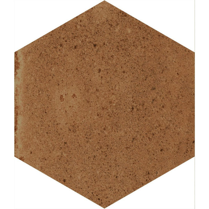 Elazar Ocker Hexagon Blank porselen vegg- og gulvflis 11,8 cm x 10,2 cm