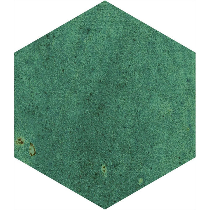 Elazar Olivgroen Hexagon Glanzende Porseleinen Wand- en Vloertegel 11,8 cm x 10,2 cm