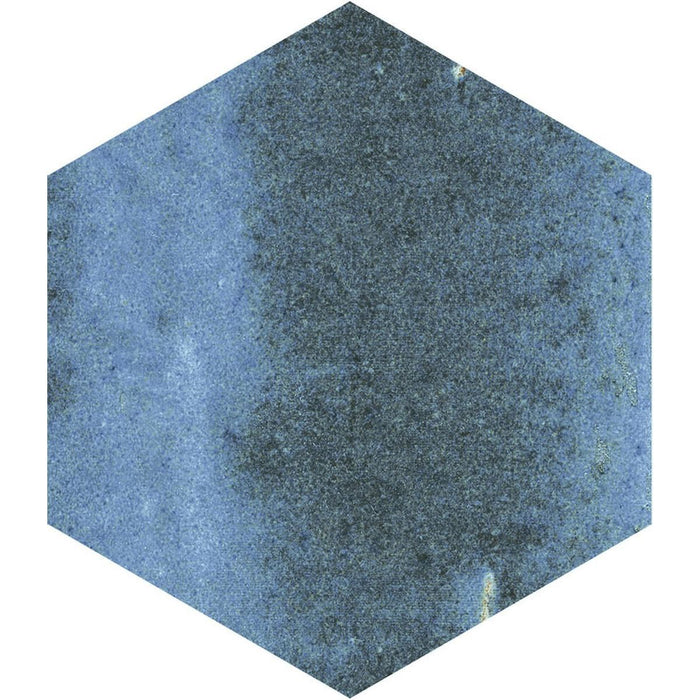 Elazar Blau Hexagon Mat Porselein Wand- en Vloertegel 11,8 cm x 10,2 cm