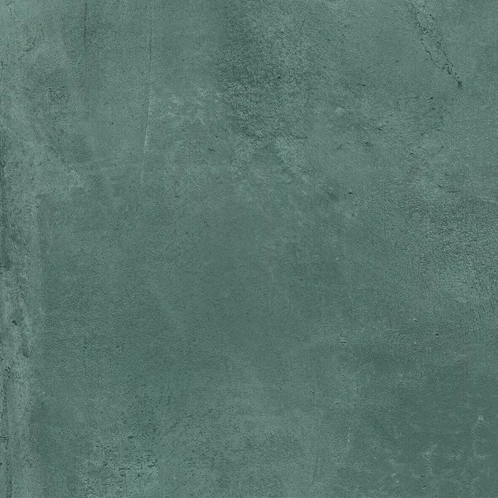 ÉCHANTILLON DE CARRELAGE COUPÉ (morceau coupé env. 15 cm x 30 cm) Porcelaine métallique vert émeraude oxyde de fer 60 cm x 60 cm