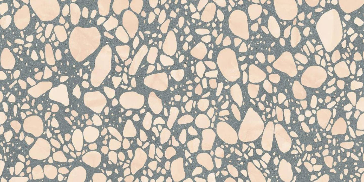 GESCHNITTENE FLIESENPROBE Melodie Pop Terrazzo Grün 60 × 120 cm