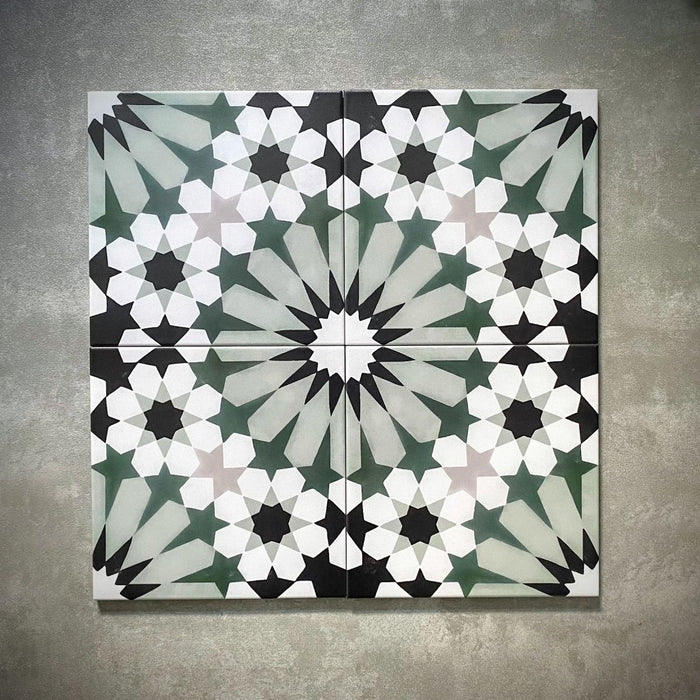 AMOSTRA DE AZULEJO INTEIRO Fez Orquídea Azulejo Marroquino 20cm x 20cm