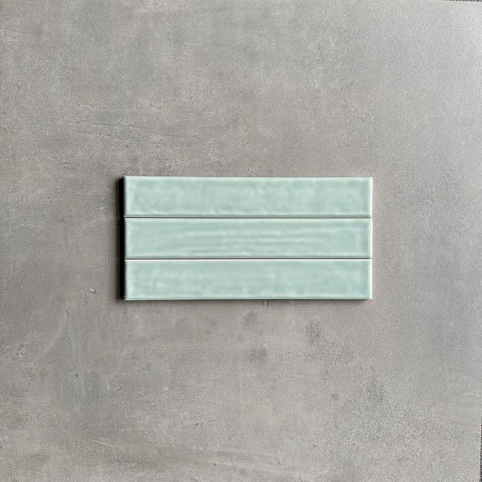 Pastellfliese | Glanz | BASIS | Farngrün | 5cm x 30cm