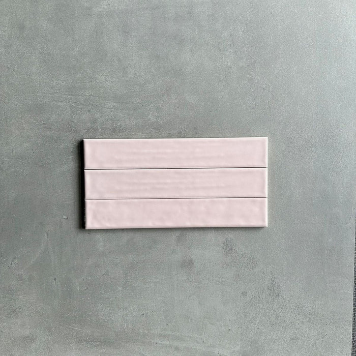 Pastellfliese | Glanz | BASIS | Rosa | 5cm x 30cm