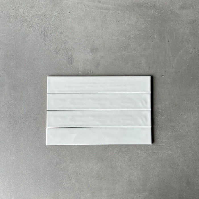 Pastellfliese | Glanz | BASIS | Weiß | 5cm x 30cm