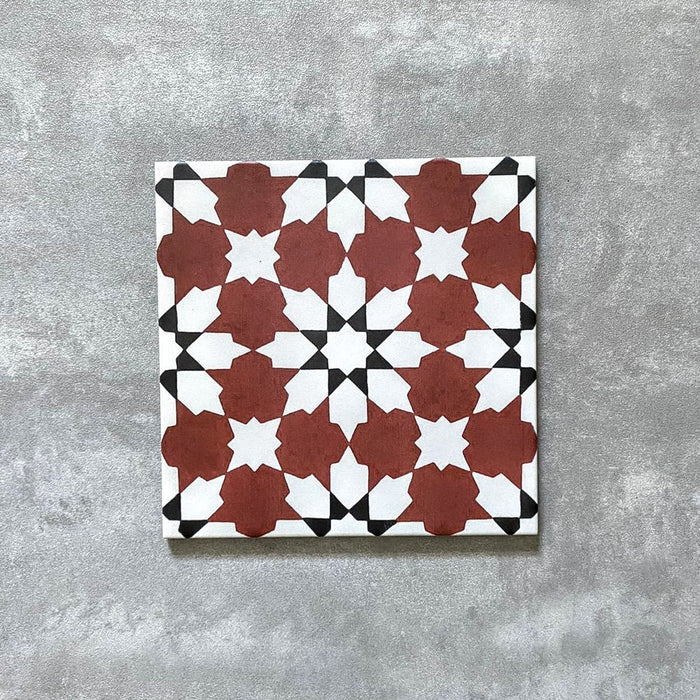 Madeira terrakotta marokkansk flis 20cm x 20cm
