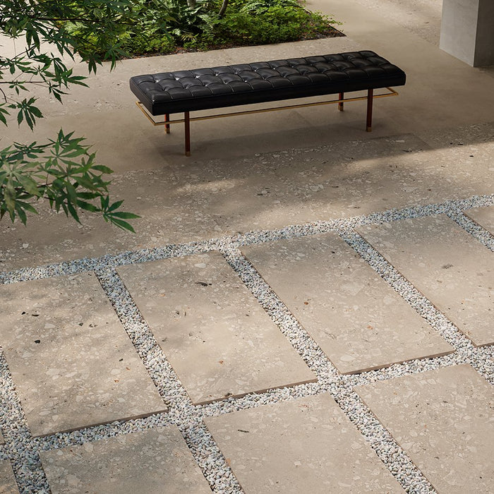Riminy Sand 20 mm dicke | Cosmo-Steinfliesenplatten für den Außenbereich | 60 cm x 120 cm