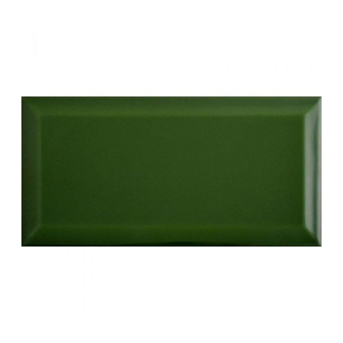 Brooklyn Mini brique verte brillante inclinée 7,5 cm x 15 cm