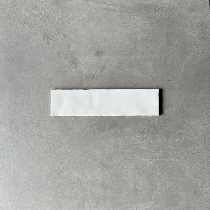 CAŁA PRÓBKA PŁYTKI Nireobi | Biały połysk | 7,5 cm x 30 cm