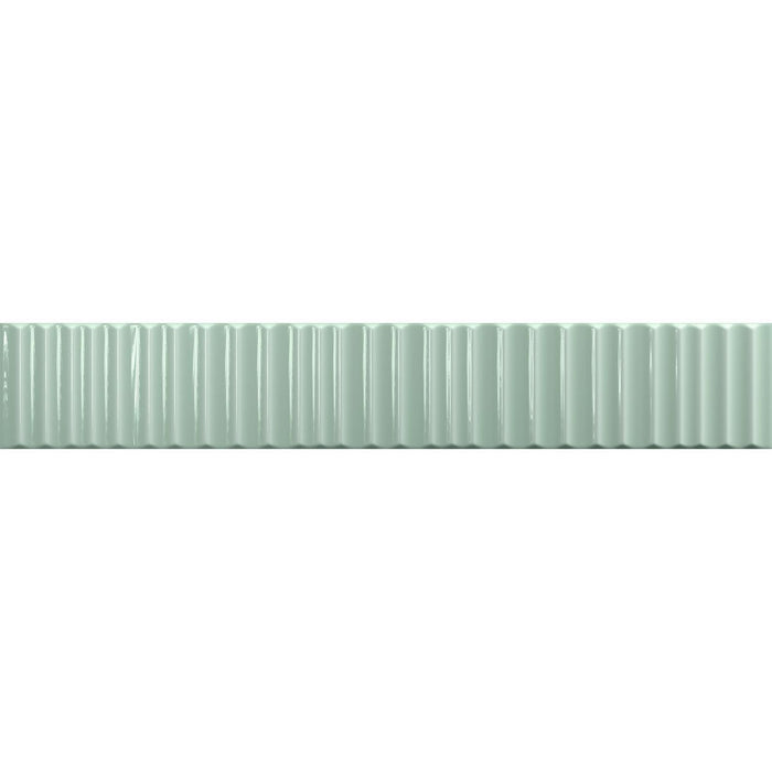 Pastellfliese | Glanz | DEKOR | Farngrün | 5cm x 30cm