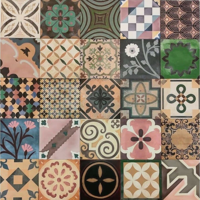 ÉCHANTILLON DE CARREAUX COUPÉS Carreaux patchwork Cuba 20cm x 20cm
