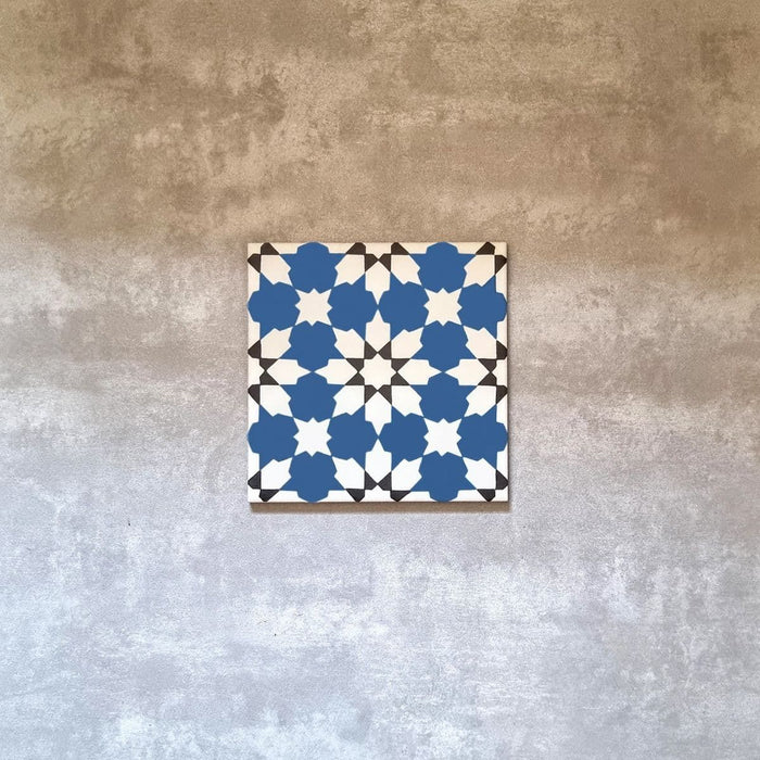 Madeira Blau Marokkanische Fliese 20cm x 20cm