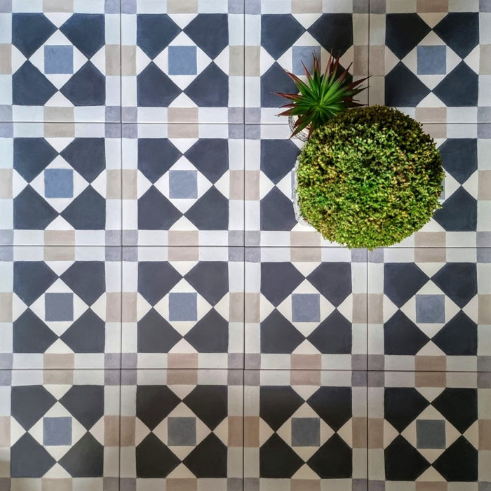 Ravello Blau | 20cm x 20cm | Marokkanische Fliese
