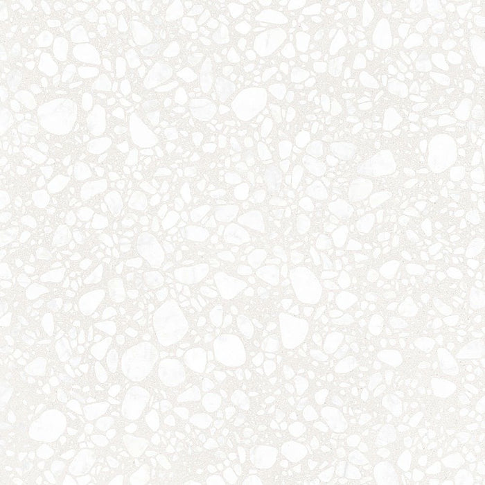 GESCHNITTENE FLIESENPROBE Melodie Pop Terrazzo Weiß 60 × 60 cm