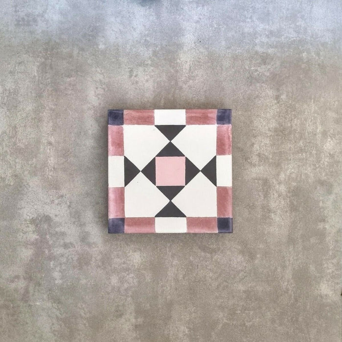 GANZE FLIESENPROBE Ravello Rosa | 20cm x 20cm | Marokkanische Fliese