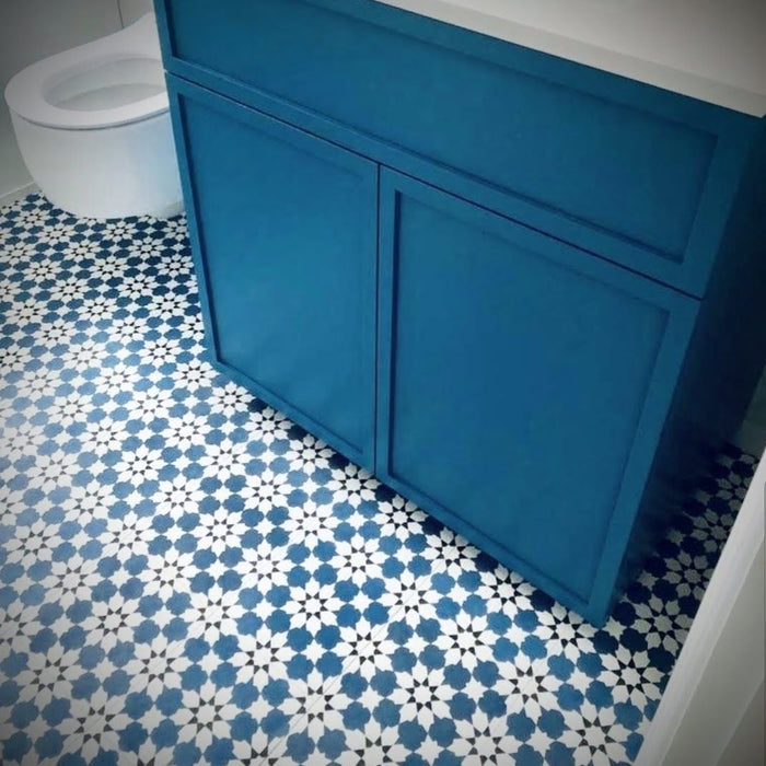 Madeira Blau Marokkanische Fliese 20cm x 20cm