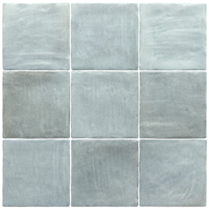 Échantillon de carreau entier Zellige bleu ciel mat  carré | marocain | 10 cm x 10 cm