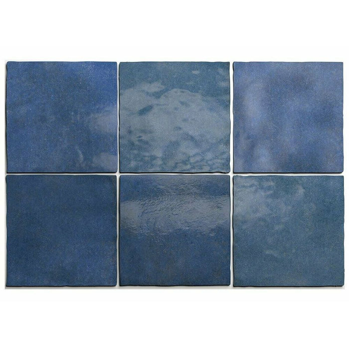 HELE TEGELSTAL Zellige koninklijk blauw | Vierkant Marokkaans | 13,2 cm x 13,2 cm