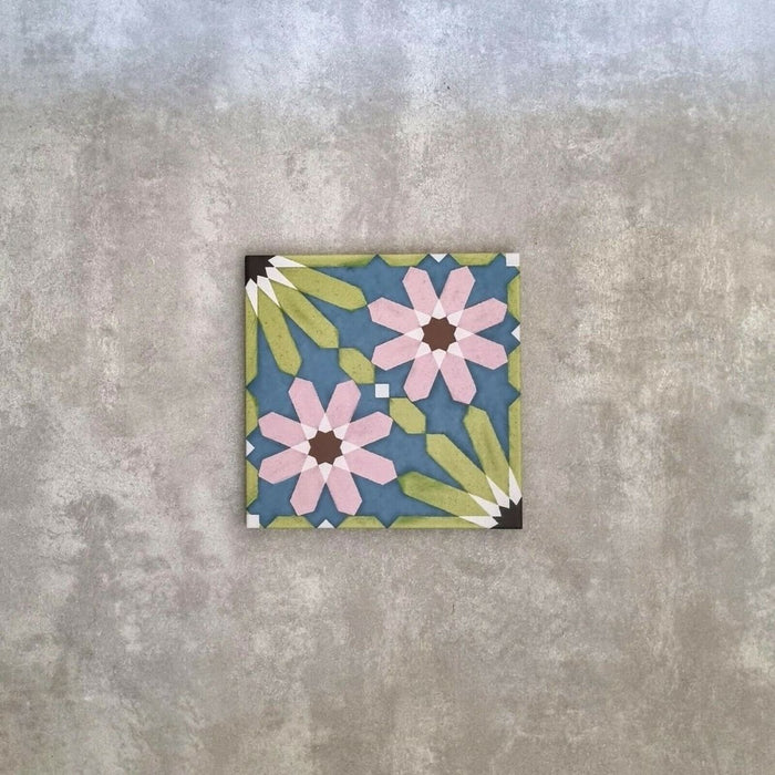 GANZE FLIESENPROBE Fez Sommer Marokkanische Fliese 20cm x 20cm