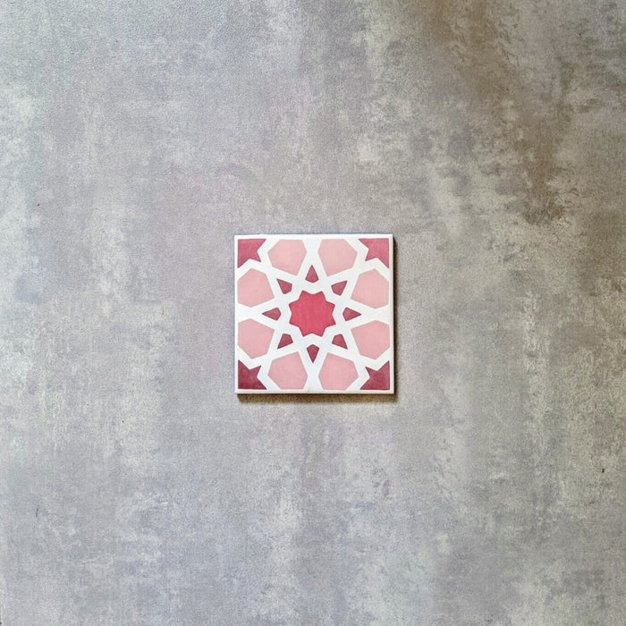 GANZE AMOSTRA DE AZULEJO Kasbah Rose Stern | Rosa 20cm x 20cm