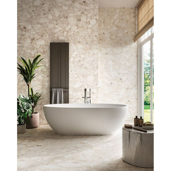 Venezianisch Elfenbein Matt | Terrazzofliese | 60cm x 120cm