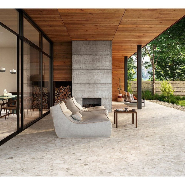 Venezianisch Elfenbein Matt | Terrazzofliese | 60cm x 120cm